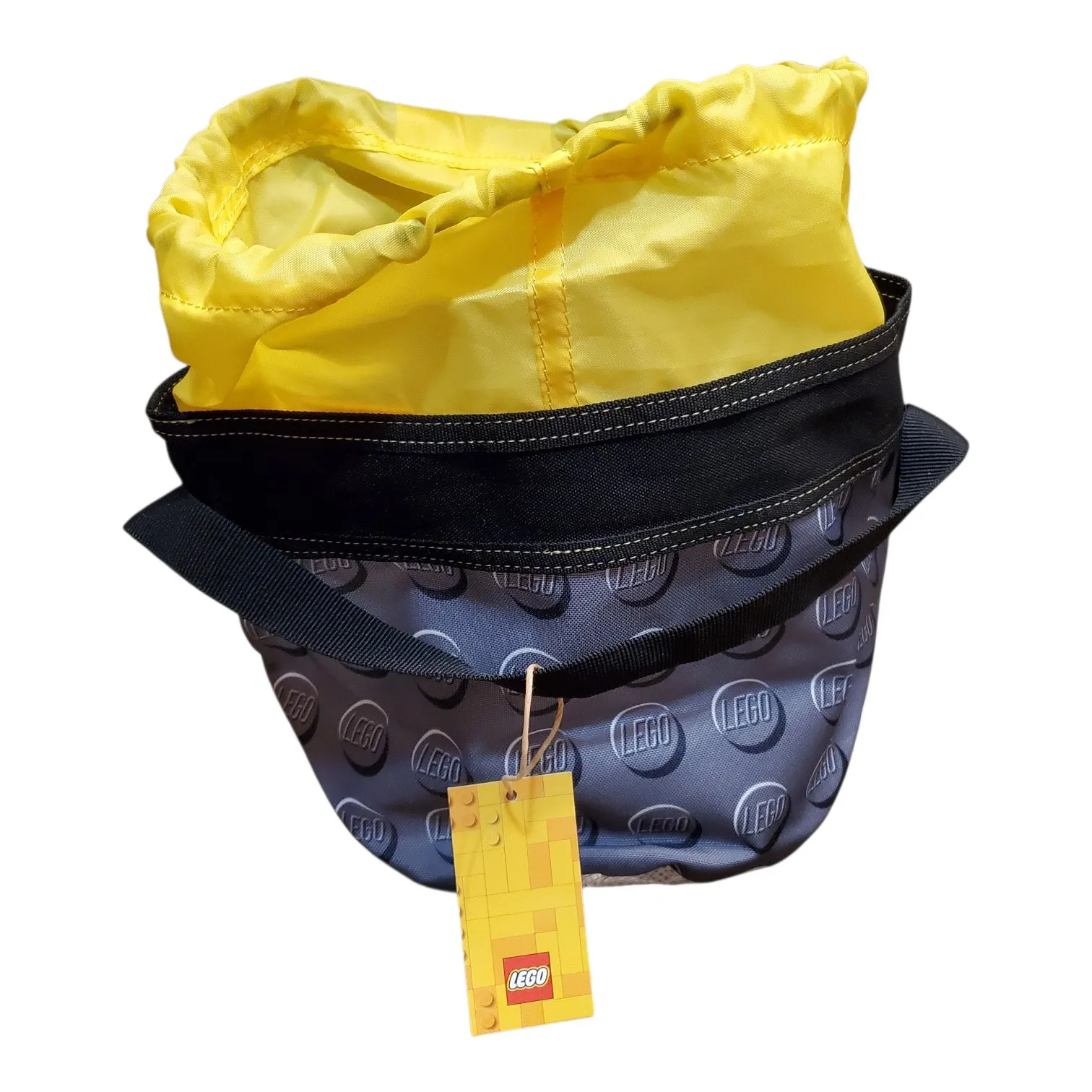 Lego Storage Bag Draw String New Bricks Cinch Bucket Storage Gray Rare