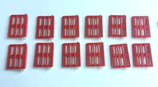 VINTAGE LEGO Part #73312 Red Right Door 1 x 4 x 5 with 6 Panes Clear Windows Q12