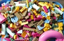 300++ LEGO Brick Building Plates Slides Random Pieces / Parts Pink Green Cleaned