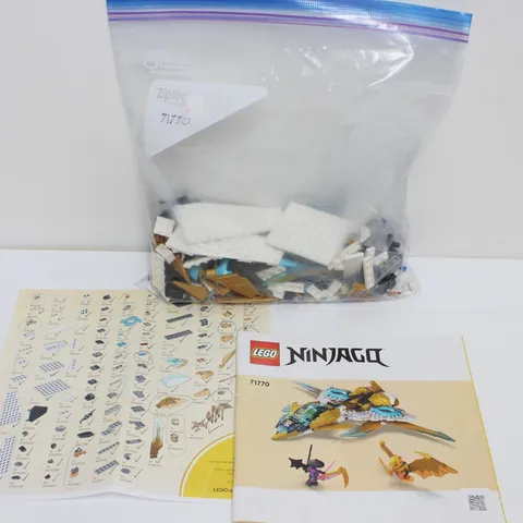 LEGO Ninjago Zane Golden Dragon Jet 71770 Building Set + Instructions 1 minifig