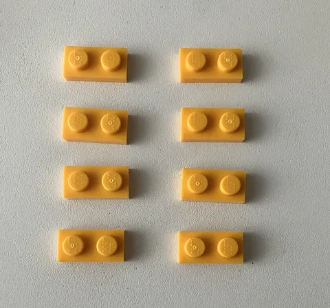 LEGO 8x NEW Pieces Plate 1x2 BRIGHT LIGHT ORANGE #3023