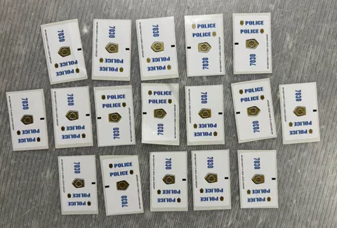 LEGO 7030 World City Police Squad Car STICKER SHEET ONLY / LOT of 17