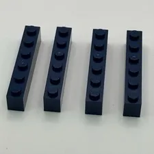 LEGO 1x6 Brick Part 3009 - (4pcs) Dark Blue