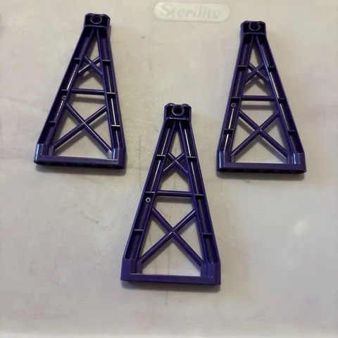 Lego 64449 Purple Support 1 x 6 x 10 Girder Triangular - (Lot of 3)