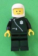LEGO Police Minifig Solid-Stud Head White Classic Helmet 6386 6384 #cop003 MINT!