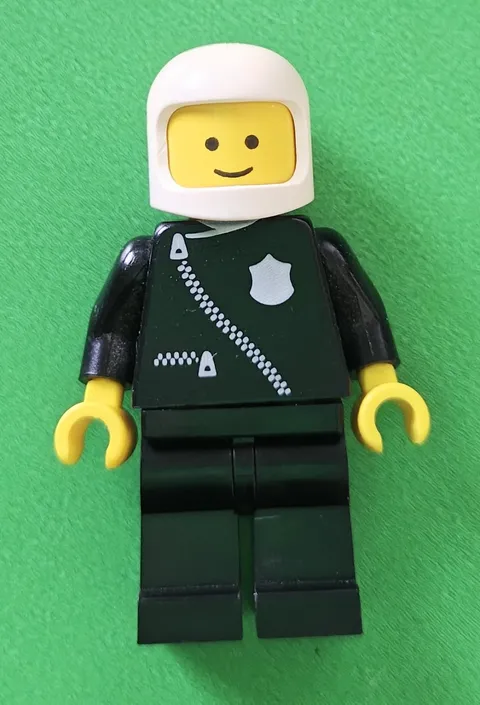 LEGO Police Minifig Solid-Stud Head White Classic Helmet 6386 6384 #cop003 MINT!