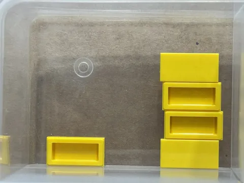 LEGO Parts - Yellow Tile 1 x 2 - No 3069 - QTY 5