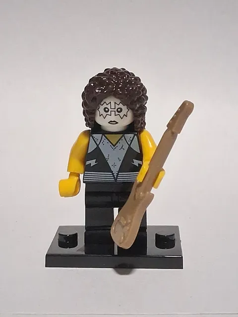 Ace Guitar Player Inspired Custom Lego From Kiss Rock Band With Guitar New