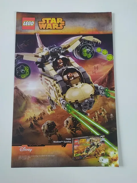 Rare Advertising Flyer Promo Sheet LEGO Star Wars 75084 Wookiee Gunship 2015