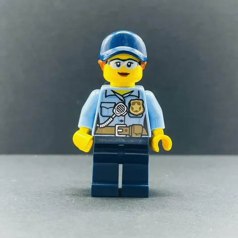 Lego Minifigure City Officer Female, Bright Light Blue Shirt cty1525 City