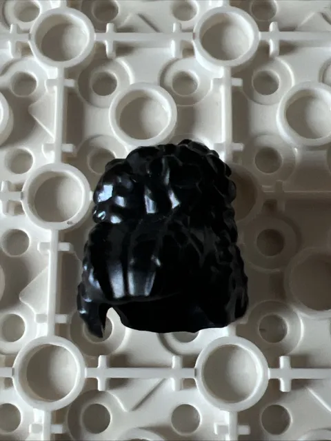 LEGO 53126 Black Minifigure, Hair Female Coiled with Large High Bun