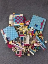LEGO Friends Bulk Lot 1.6 lb Mixed Pieces Plates Windows Pink Blue Incomplete