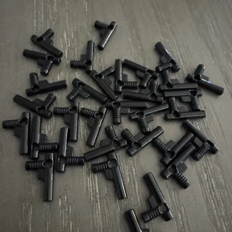 LEGO Hose Nozzle with Side String Hole and Barrel Grooves (58367) 32 Pcs Black
