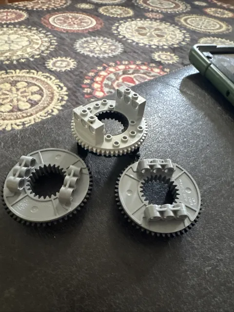 3 Technic Turntable 56 Tooth with Black Top (& Type 1). See Details.