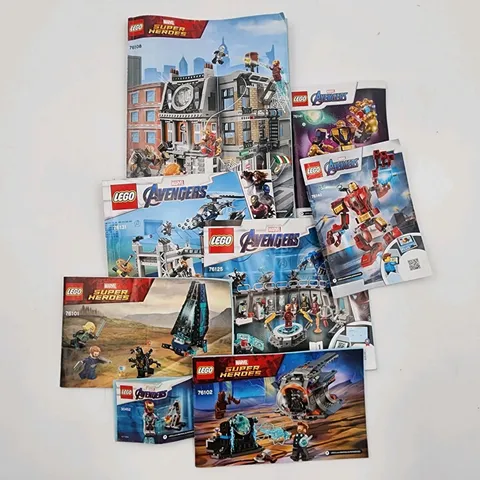 LEGO Marvel Avengers Instruction Manuals Lot of 7 (76131 76126 + More) ONLY