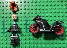 LEGO Black Widow Minifigure Marvel Super Heroes CMF Lot 76314 sh1012 W Bike!