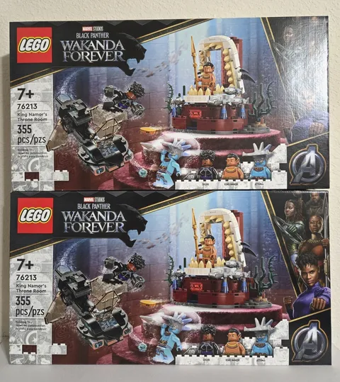 2x LEGO Marvel Black Panther 76213 King Namor's Throne Room Lot