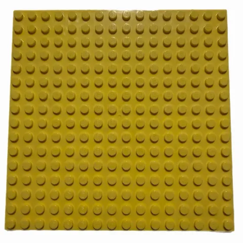 LEGO 16 X 16 5”x5” YELLOW #91405 BASEPLATE W/ UNDERSIDE RIBS PREOWNED GREAT COND