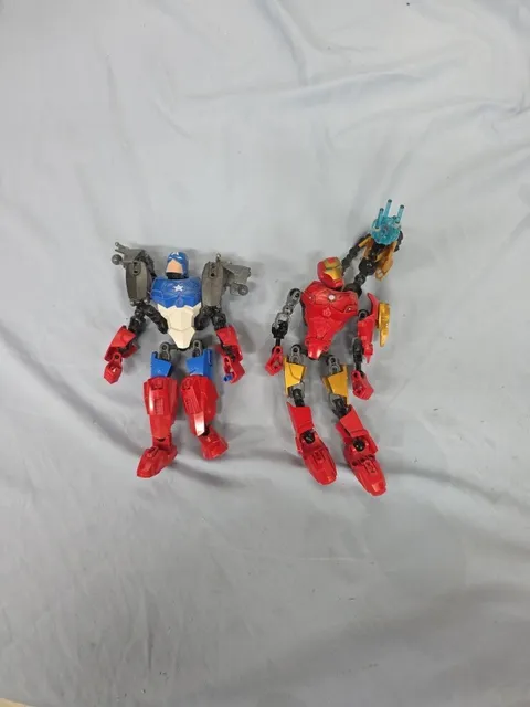 LEGO Marvel Super Heroes Avengers Cap America Iron Man Buildable Figs No Shield