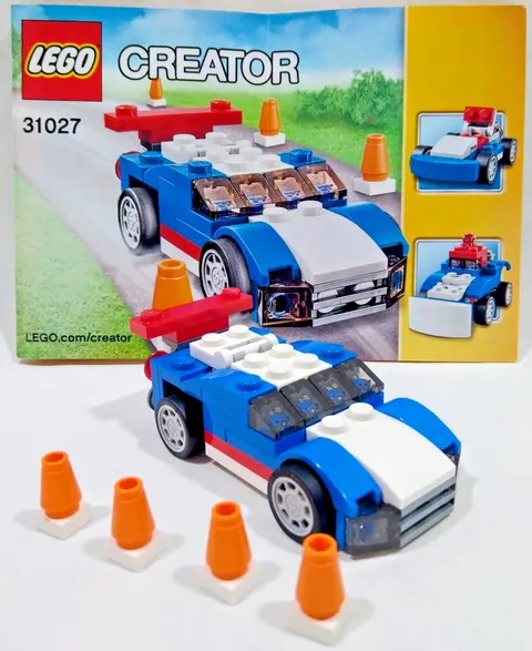 🔥LEGO Creator 31027 Blue Racer Snowplow Buggy 100% Complete w/ Instructions