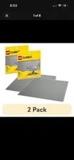 LEGO Classic Gray Baseplate 11024 (MPN 11024) 2 Pack Polybag Age 4+