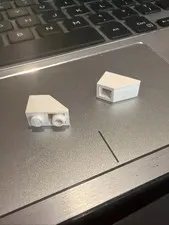 LEGO 3665 SLOPE BRICK  1x2 INVERTED, 45 DEGREES WHITE QUANTITY 2 PIECES