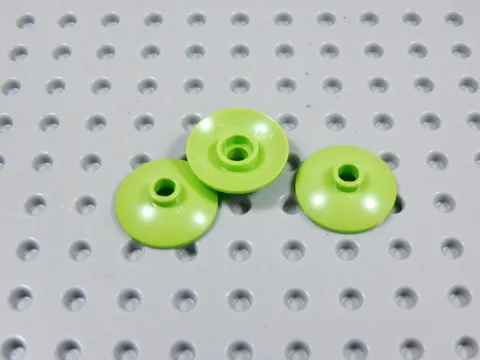 LEGO Lot of 3 Lime Green Round 2x2 Radar Dish Saucers BM