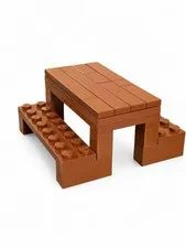 Custom Lego Minifigure Picnic Bench