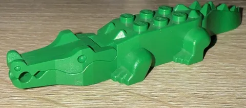 LEGO Green Alligator Crocodile Animal Minifigure Mouth Opens & Closes Genuine