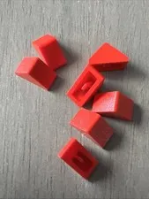 LEGO 3044b Red Slope 45 2 x 1 Double with Inside Bar 7 Pieces
