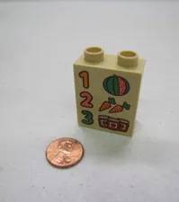 Lego Duplo Grocery Farmer's Market List House Restaurant Food Printed Block