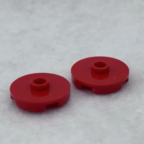 LEGO 18674 Red Tile, Round 2 x 2 with Open Stud (x2)