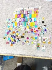 Lot Of LEGO Printed And Stickered Tiles Pizza Clock Nurse Dog Sleeping Bag