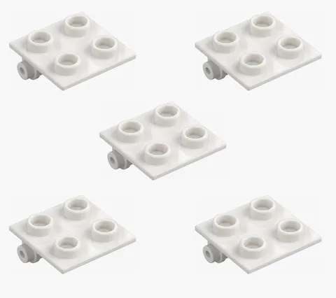 5 New LEGO White Hinge Brick 2x2 Top Plate 6134 hinged plate swivel 4612342