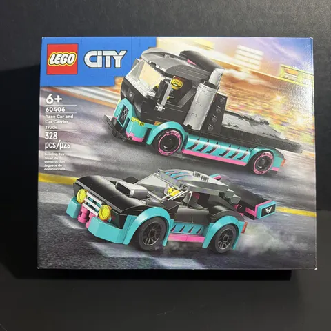 LEGO City Race Car & Car Carrier Truck Set 60406 Building Toy ~ Brand New Sealed