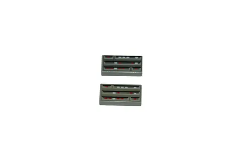 2 Lego® 9V RC TRAIN Railway Plate Tile 2x1 Louvre Core Duct DARK GREY