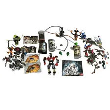 Very Large Lot Bionicles Parts Figures Hero Factory Lego Huge Manuals Mask