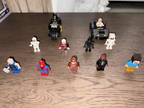 LEGO Marvel DC Minecraft & More Lot Of 11 Minifigures W/ Car & Batman’s Bike