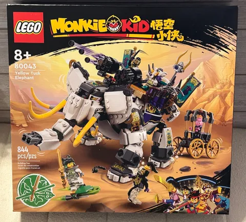 LEGO MONKIE KID YELLOW TUSK ELEPHANT SET #80043  BRAND NEW NEVER OPENED