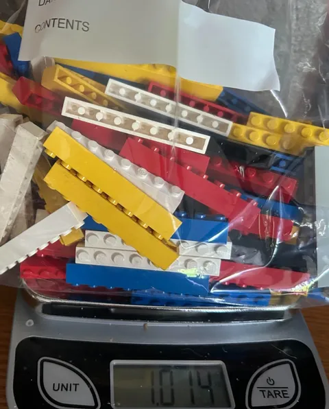 LEGO BRICKS, VARIETY OF COLORS, LENGTH, LOT, 1 POUND
