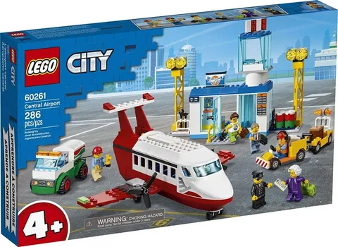 LEGO City 60261 Central Airport Building Set Airplane Terminal New