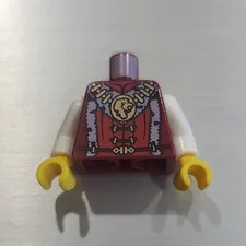 Lego Torso Castle Kingdoms Lion Head Medallion and Fur Trim Pattern #29