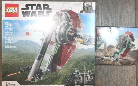 NEW LEGO Star Wars: Boba Fett's Starship RETIRED (75312) + (75344) Microship