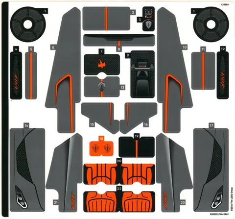 LEGO KOENIGSEGG JESKO ABSOLUT GRAY HYPERCAR 42173 STICKER SHEET ONLY from set