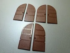 Vintage Lego Large Castle Pirate Brown Doors 3 Pairs. Nice condition. Part 2400