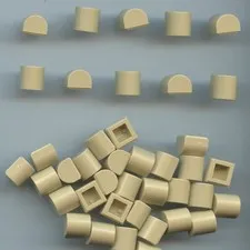 LEGO x 40 Tan Slope, Curved 1 x 1 x 2/3 Double 49307
