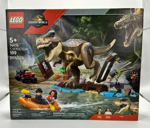 LEGO Jurassic World Rebirth 76975 T. rex River Escape Dinosaur Toy Set New