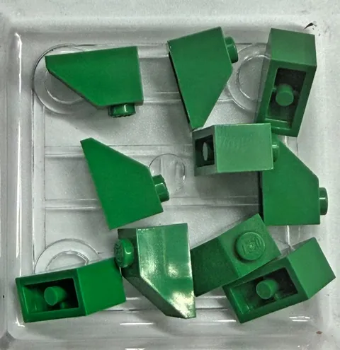 LEGO Slope 45 2 x 1, 3040, Green, QTY 10 Free Shipping