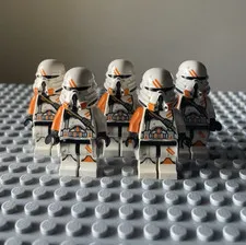 LEGO Star Wars Clone Trooper Minifigure Lot of 5 Airborne Troopers with Pauldron