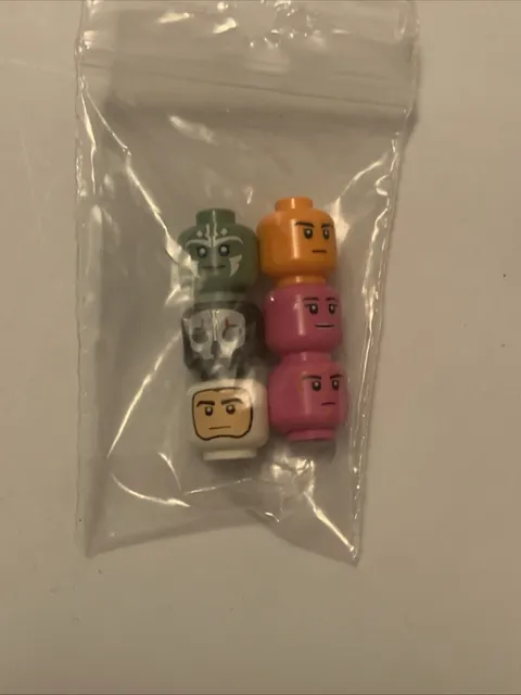 LEGO Star Wars Orbital Minifigs Lot Of 6 Custom Pad Printed Heads